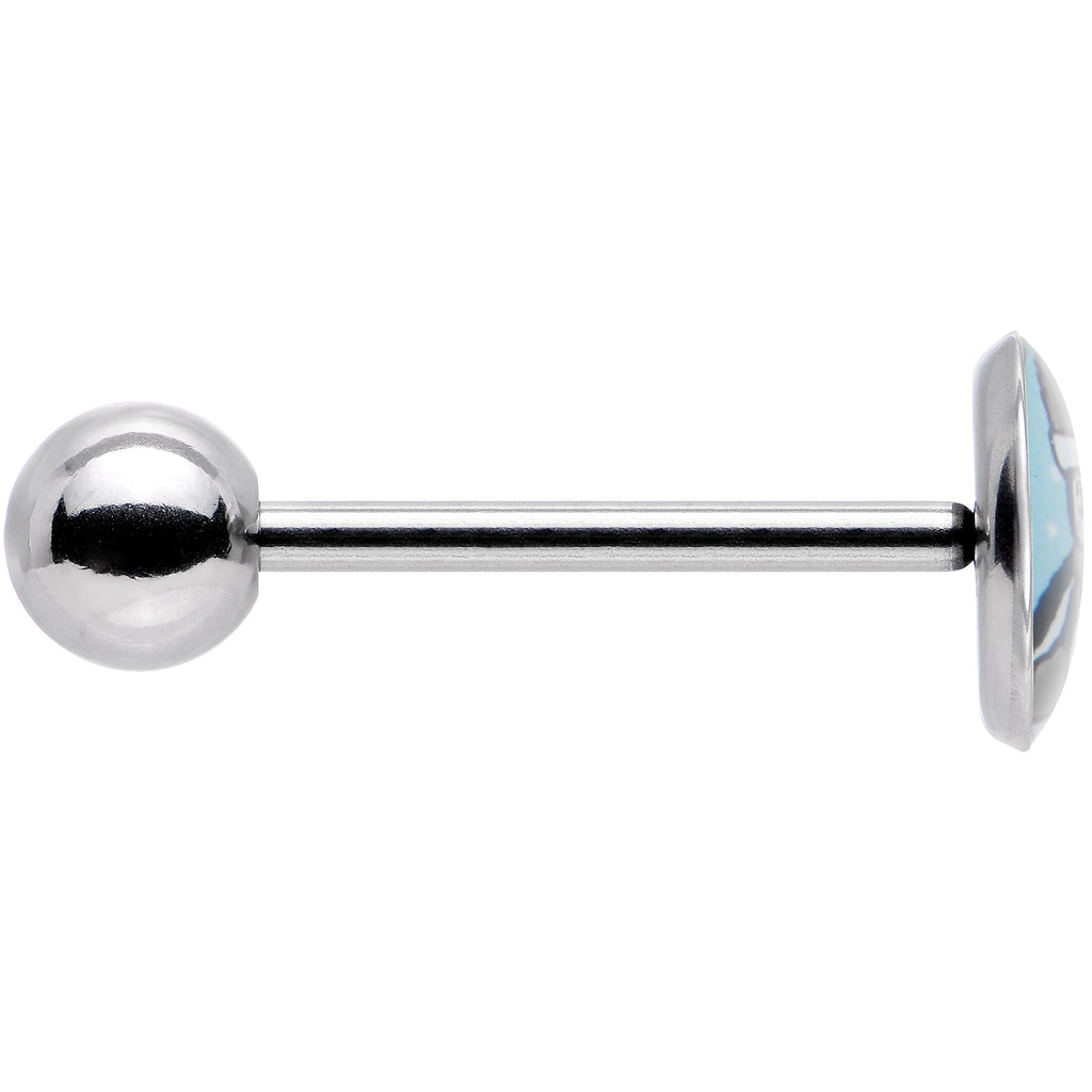 BodyCandy Snowfall Holiday Penguin Barbell Tongue Ring by Onyx O — in-use photo