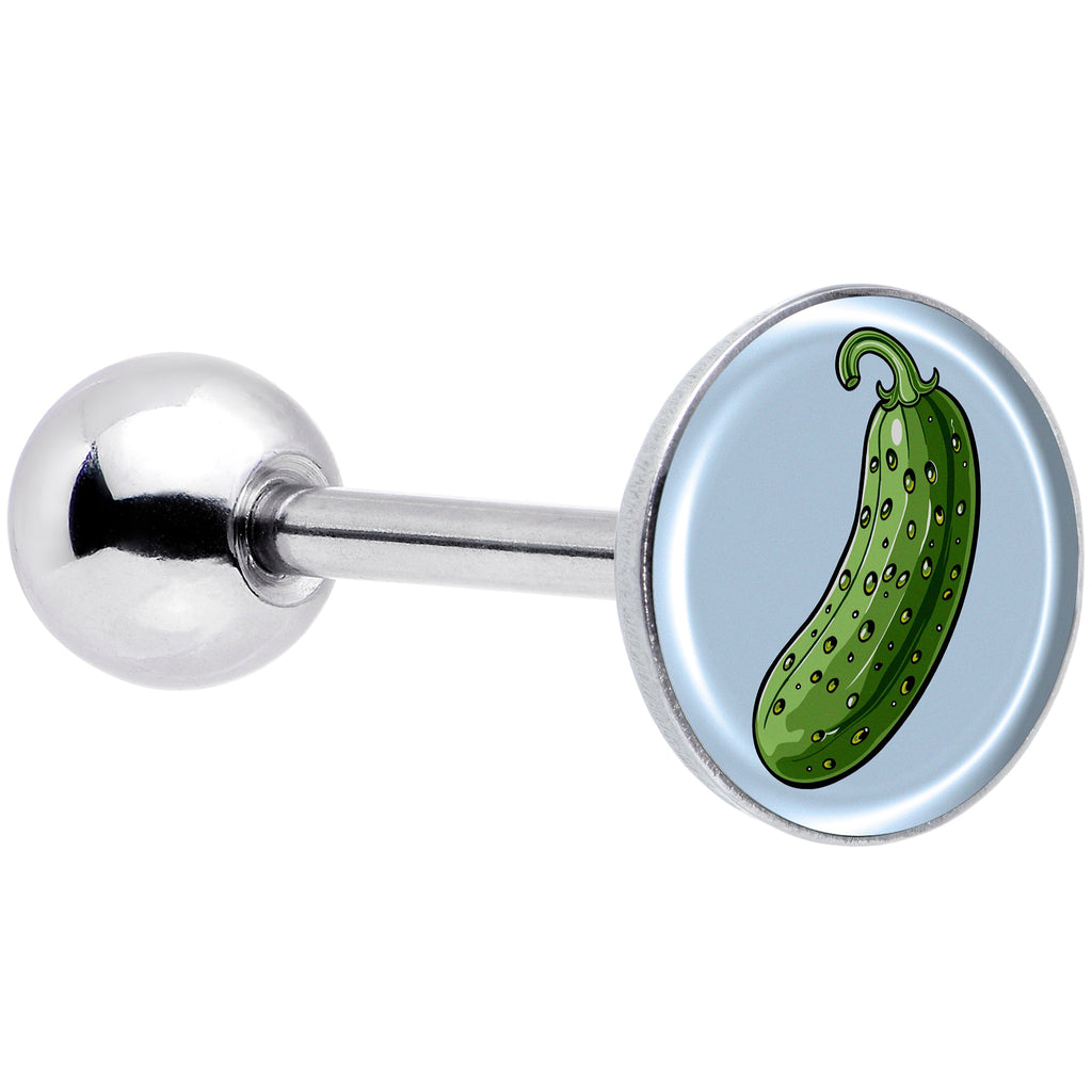 BodyCandy Green Pickle Barbell Tongue Ring by Onyx O — main product shot
