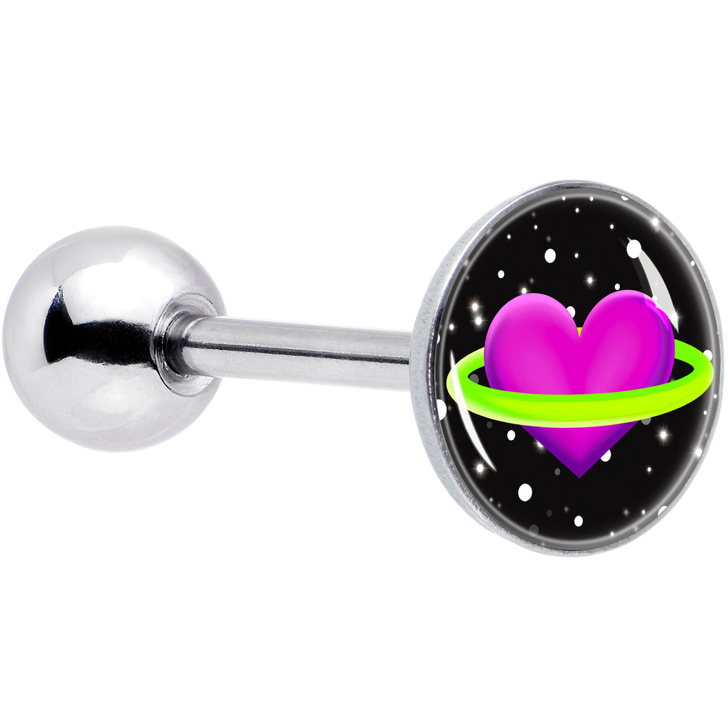 BodyCandy Heart Planet Barbell Tongue Ring by Onyx O — main product shot