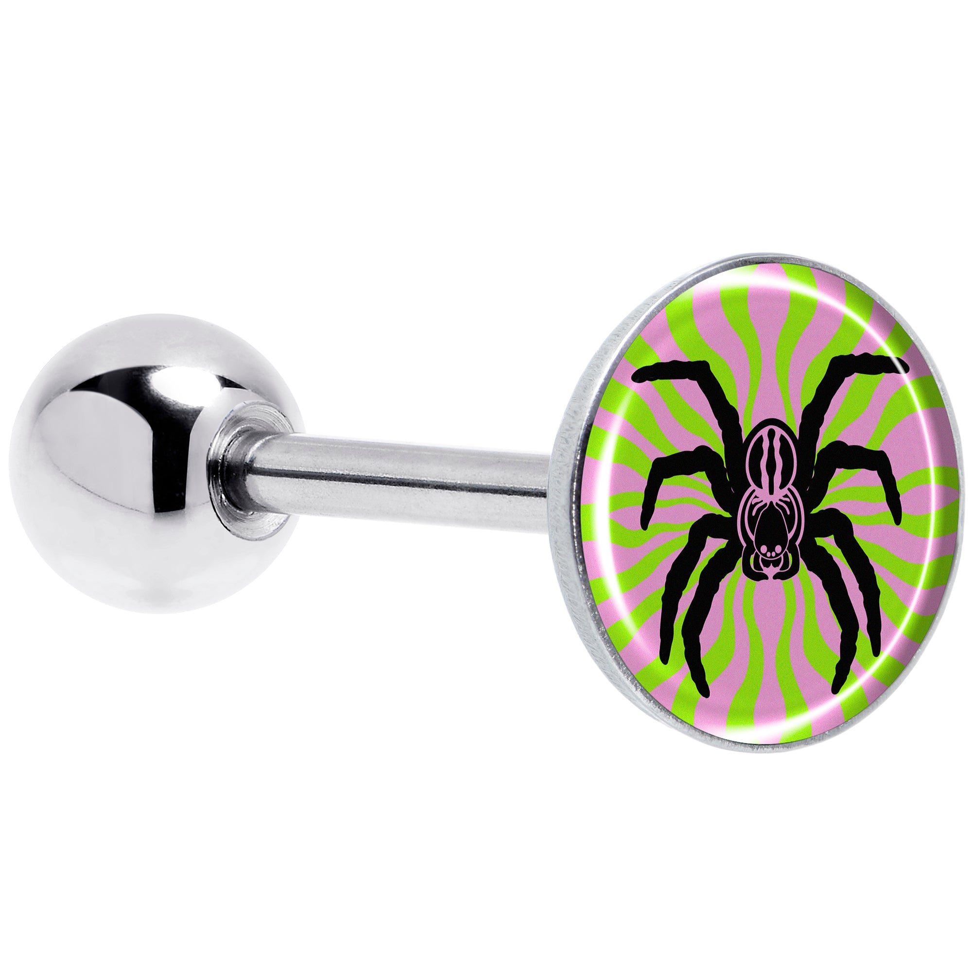 BodyCandy Psychedelic Spider Barbell Tongue Ring by Onyx O — main product shot
