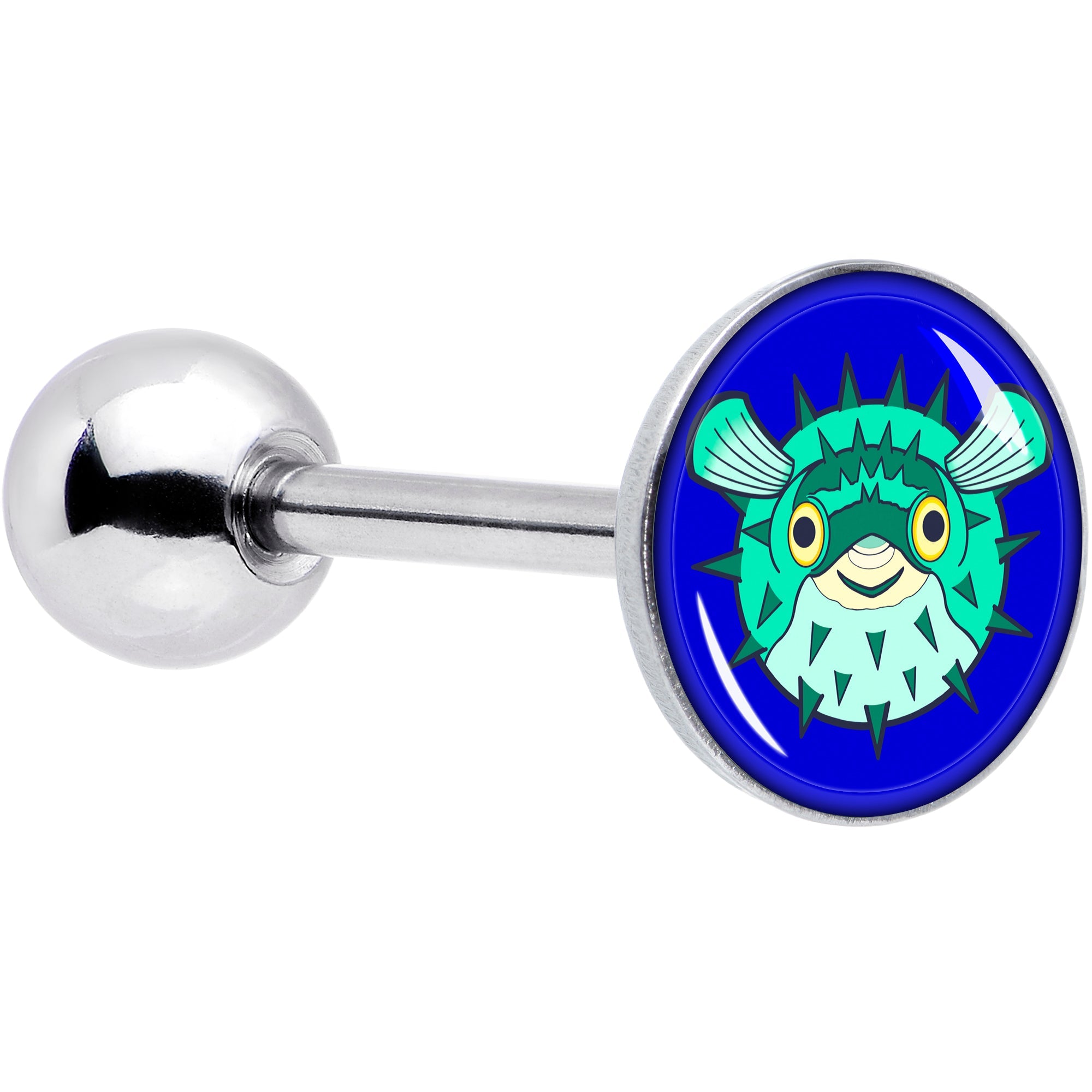 BodyCandy Pufferfish Barbell Tongue Ring by Onyx O — main product shot