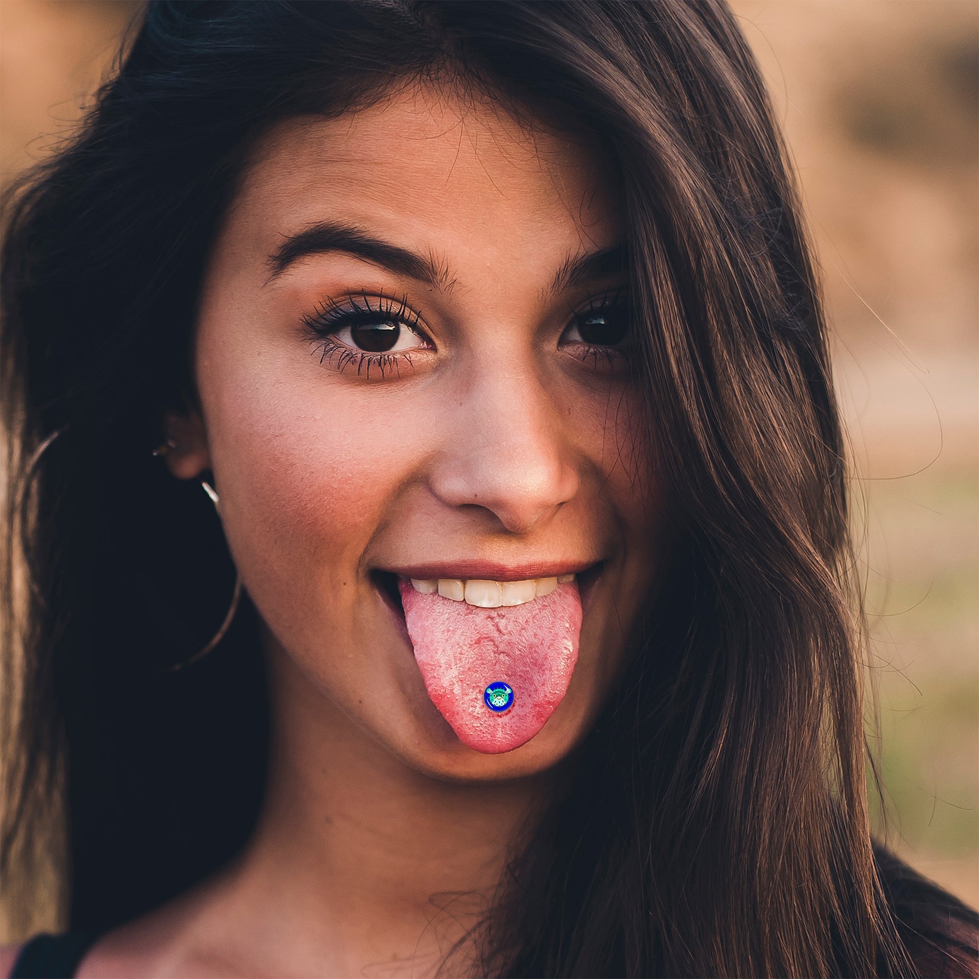 BodyCandy Pufferfish Barbell Tongue Ring by Onyx O — lifestyle context