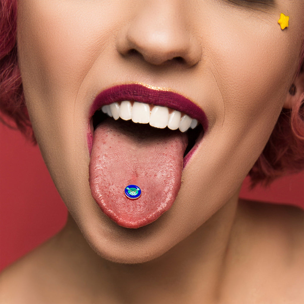 BodyCandy Pufferfish Barbell Tongue Ring by Onyx O — alternative angle