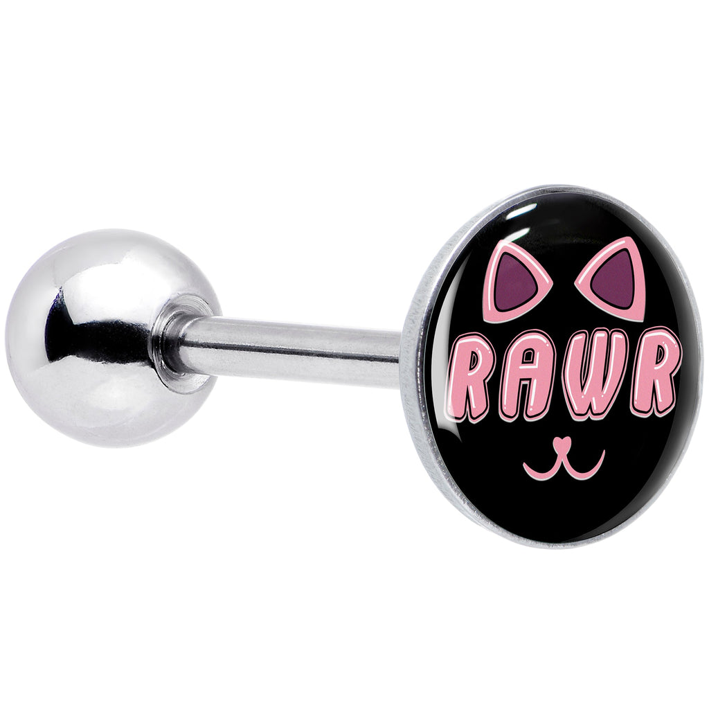 BodyCandy RAWR Kittly Cat Barbell Tongue Ring by Onyx O — main product shot