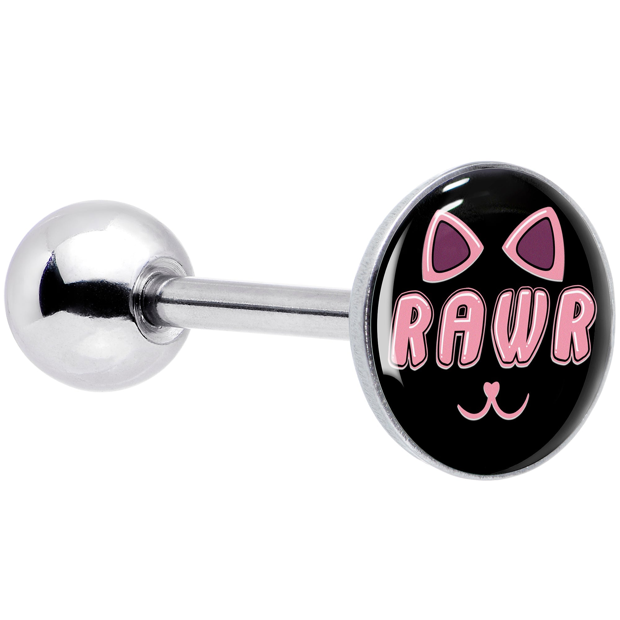 BodyCandy RAWR Kittly Cat Barbell Tongue Ring by Onyx O — main product shot
