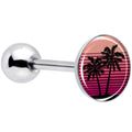 BodyCandy Palm Tree Retro Sunset Barbell Tongue Ring by Onyx O — main product shot
