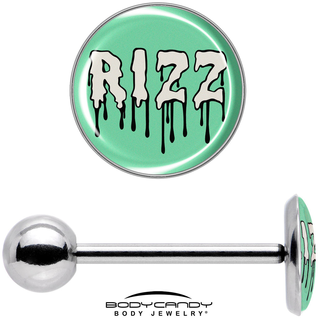 BodyCandy RIZZ Barbell Tongue Ring by Onyx O — in-use photo