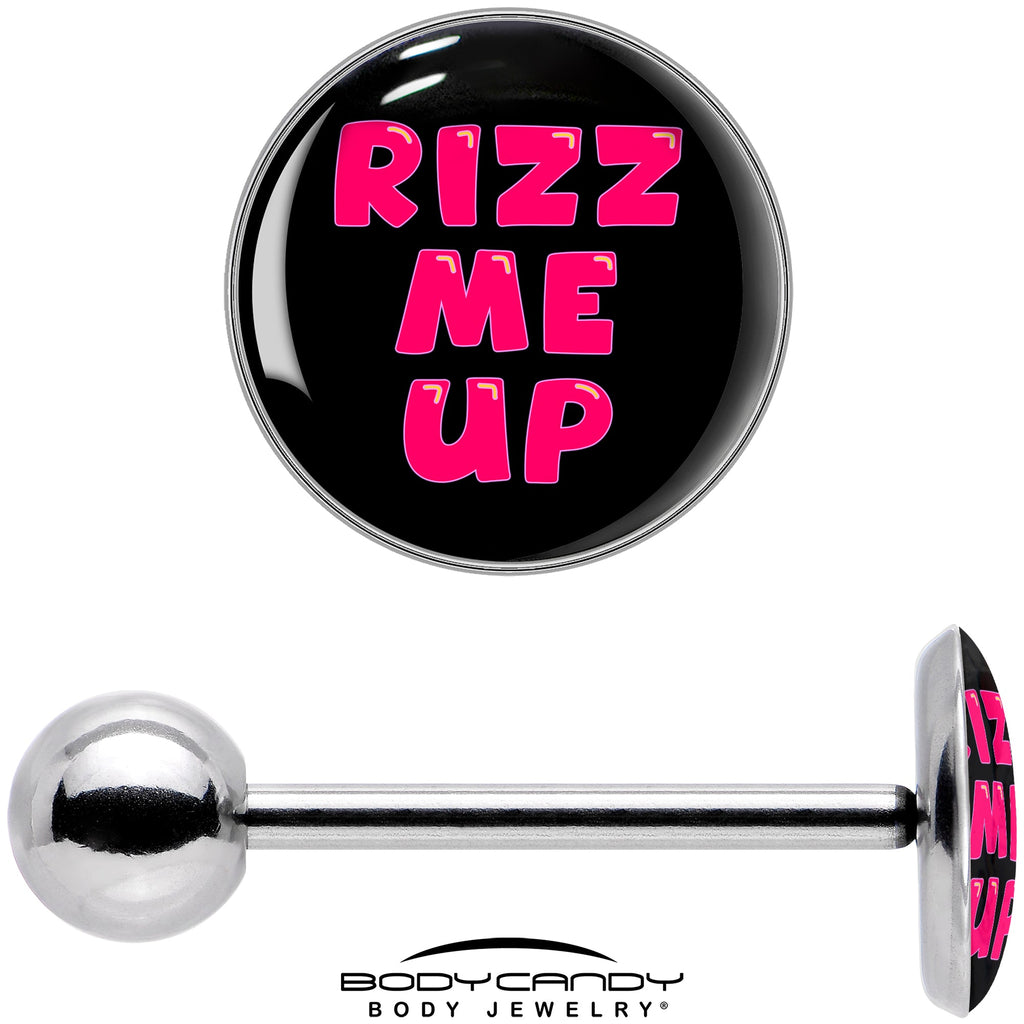 BodyCandy RIZZ ME UP Barbell Tongue Ring by Onyx O — in-use photo