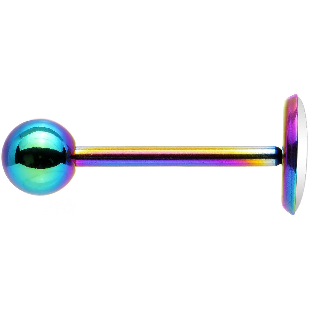 BodyCandy Custom Photo Rainbow Anodized Barbell Tongue Ring — alternative angle