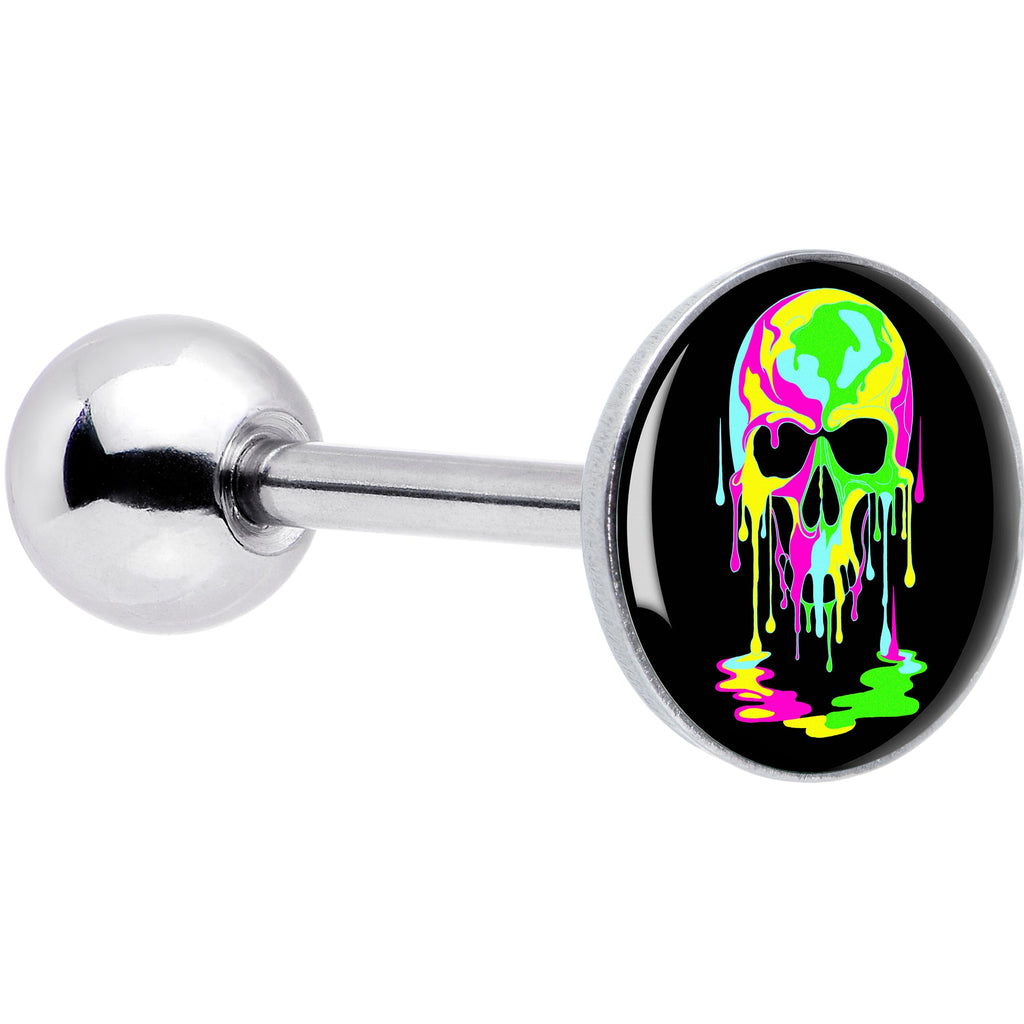 BodyCandy Ultra Bright Melting Skull Barbell Tongue Ring by Onyx O — main product shot