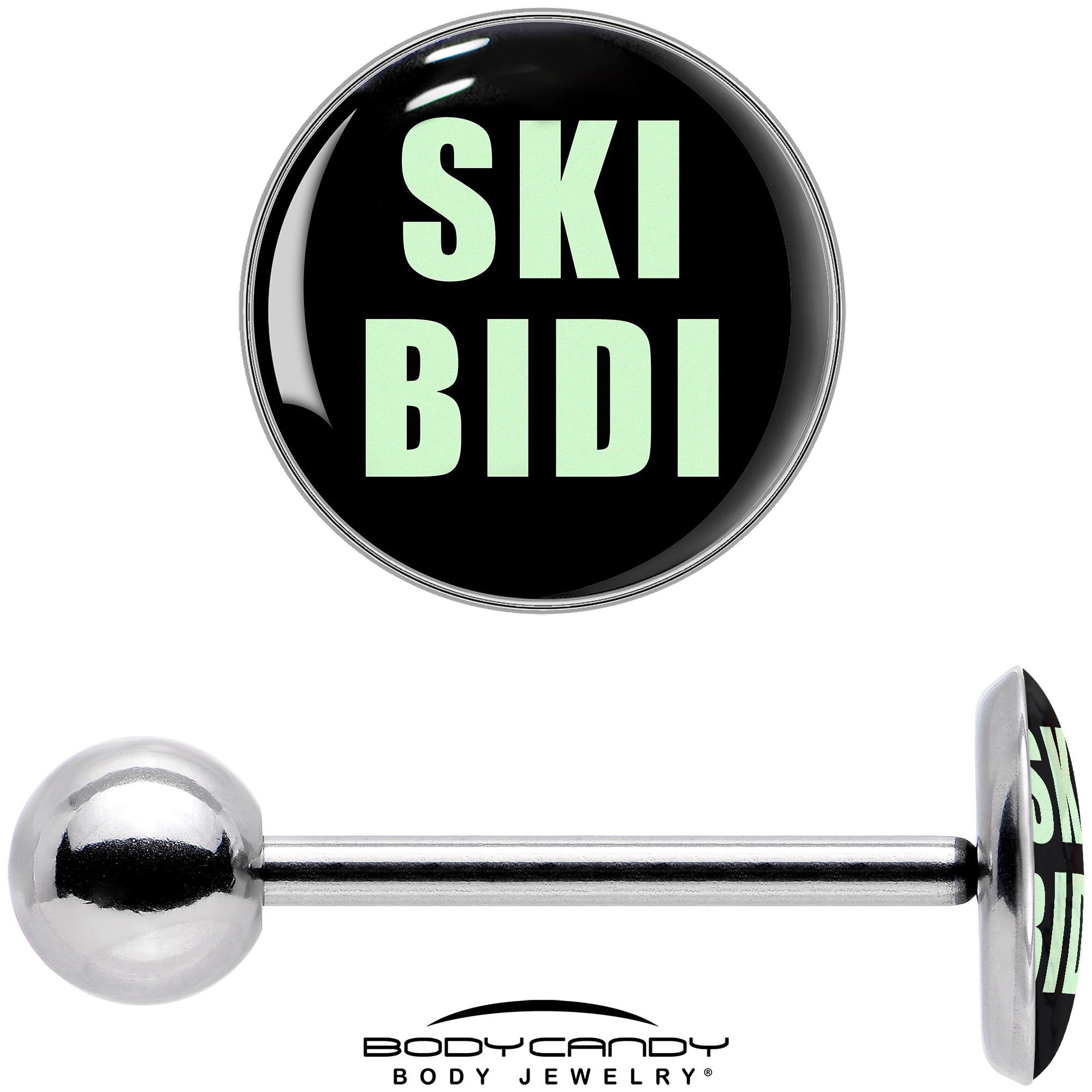 BodyCandy SKIBIDI Barbell Tongue Ring by Onyx O — in-use photo