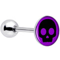 BodyCandy Purple Black Simple Skull Barbell Tongue Ring by Onyx O — main product shot