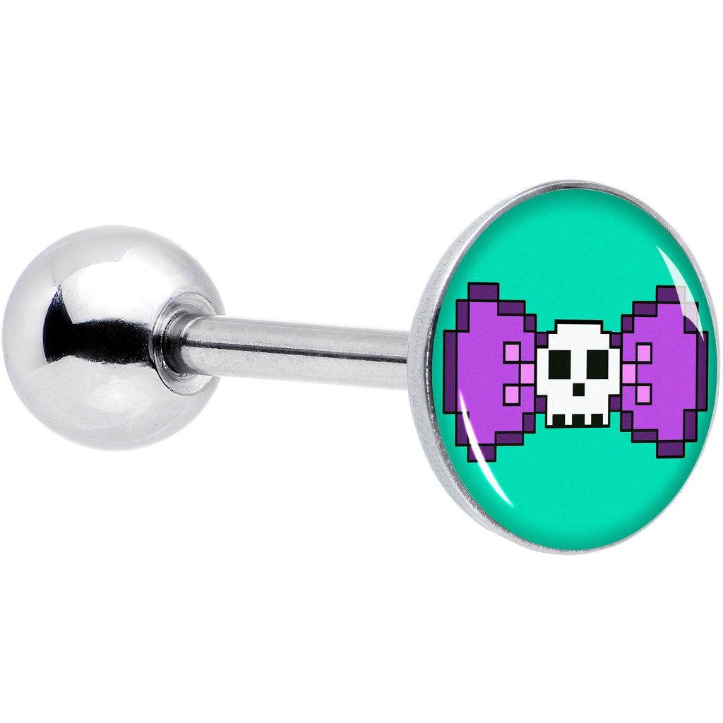 BodyCandy Retro Pixel Skull Barbell Tongue Ring by Onyx O — main product shot