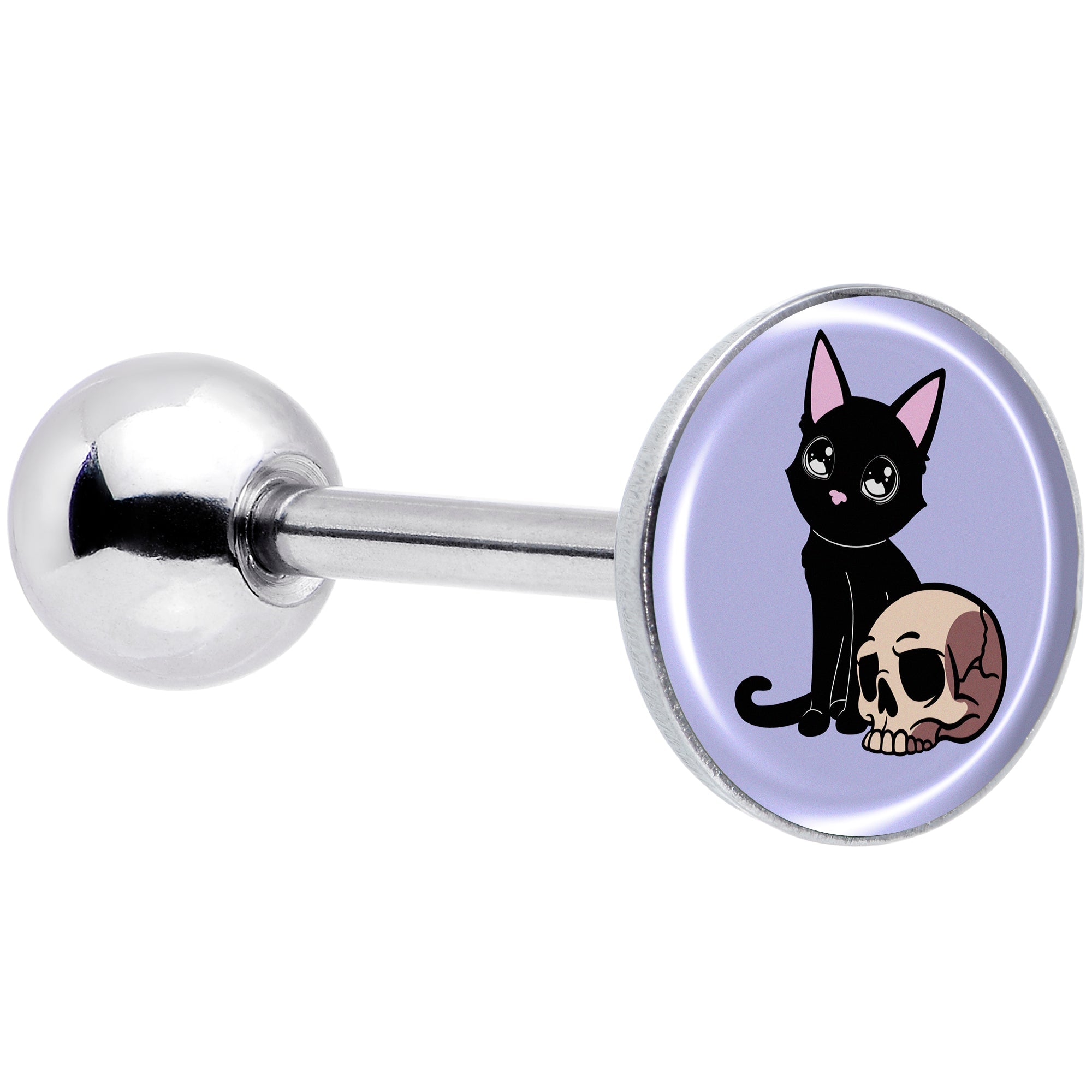 BodyCandy Skull Cat Barbell Tongue Ring by Onyx O — main product shot