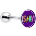 BodyCandy Colorful Lighting SLAY Barbell Tongue Ring by Onyx O — main product shot