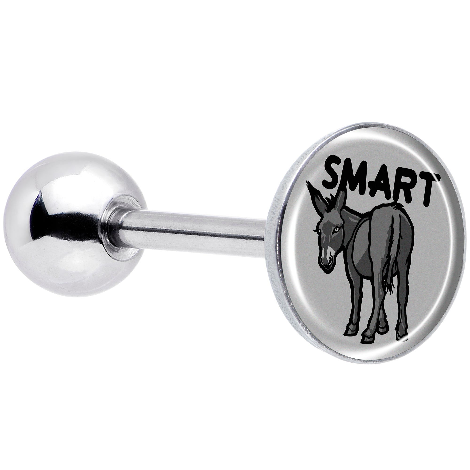 BodyCandy Donkey Smart Ass Barbell Tongue Ring by Onyx O — main product shot