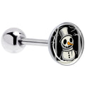 BodyCandy Christmas Holiday Spooky Snowman Barbell Tongue Ring by Onyx O — main product shot