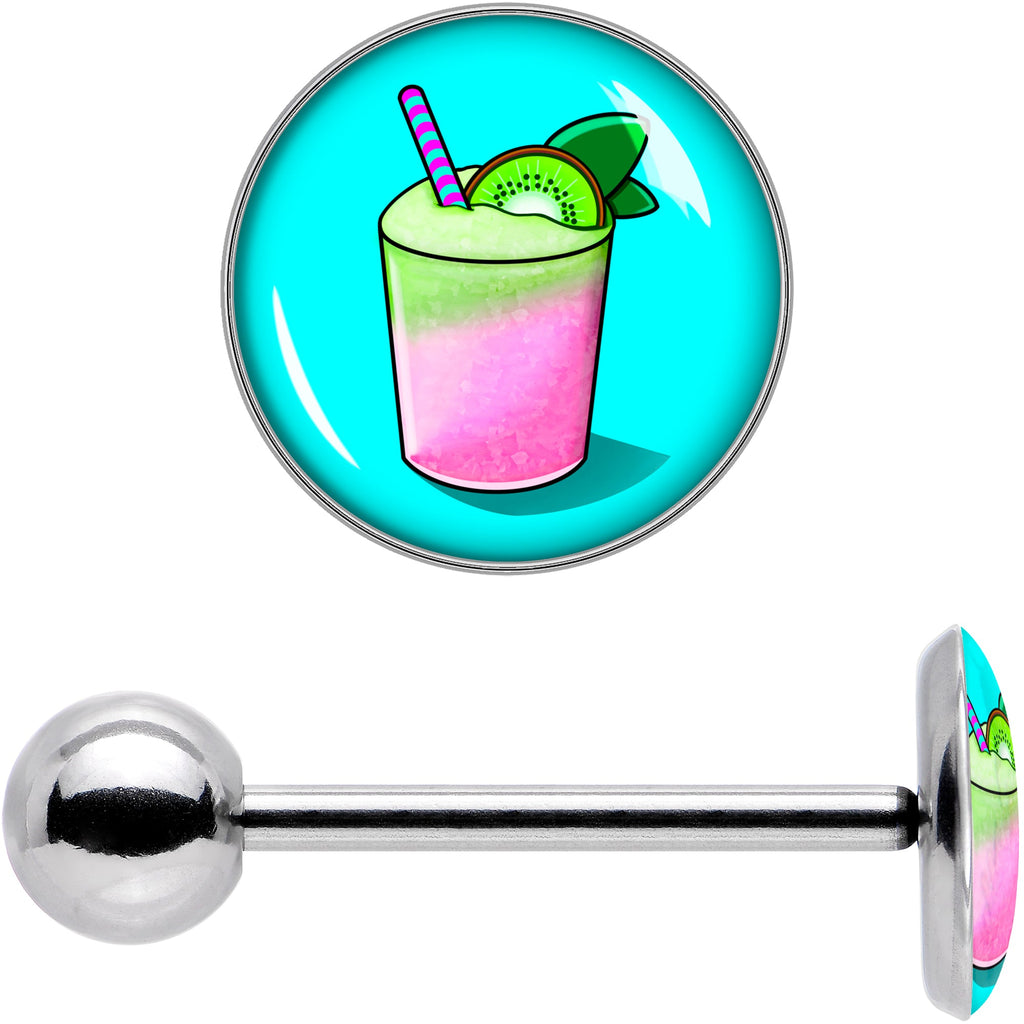 BodyCandy Summer Drink Barbell Tongue Ring by Onyx O — in-use photo
