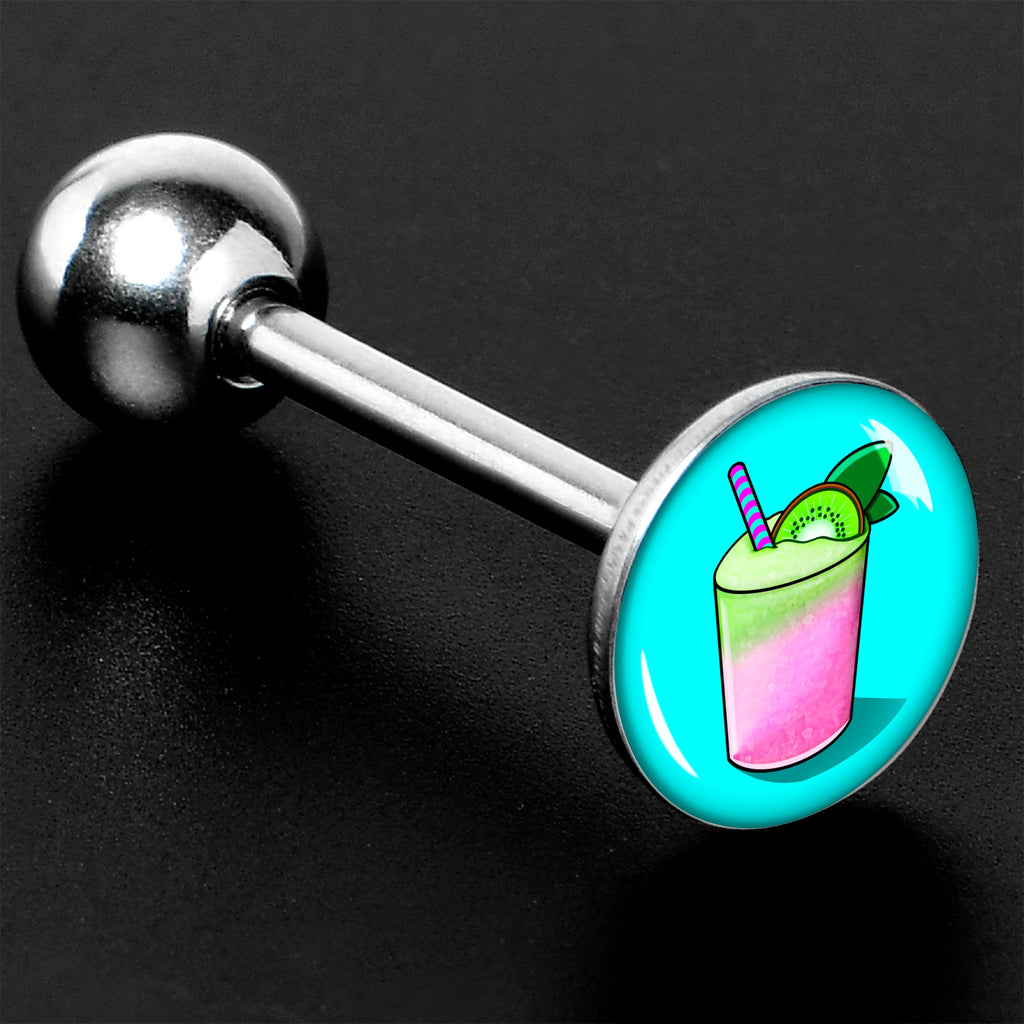 BodyCandy Summer Drink Barbell Tongue Ring by Onyx O — size reference
