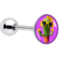BodyCandy Sunflower Cactus Barbell Tongue Ring by Onyx O — main product shot