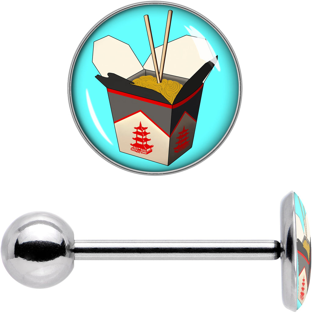 BodyCandy Chinese Take Out Barbell Tongue Ring by Onyx O — in-use photo