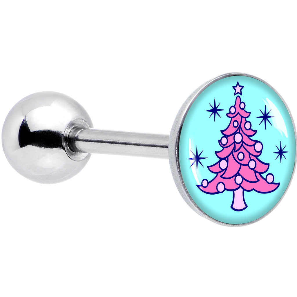 BodyCandy Pastel Christmas Tree Barbell Tongue Ring by Onyx O — main product shot