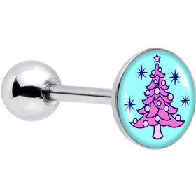 Pastel Christmas Tree Barbell Tongue Ring by Onyx O