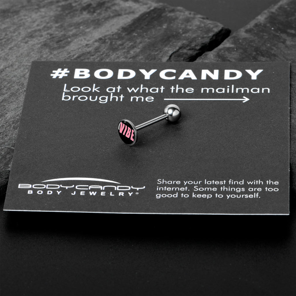 BodyCandy Vibe Barbell Tongue Ring by Onyx O — in-use photo