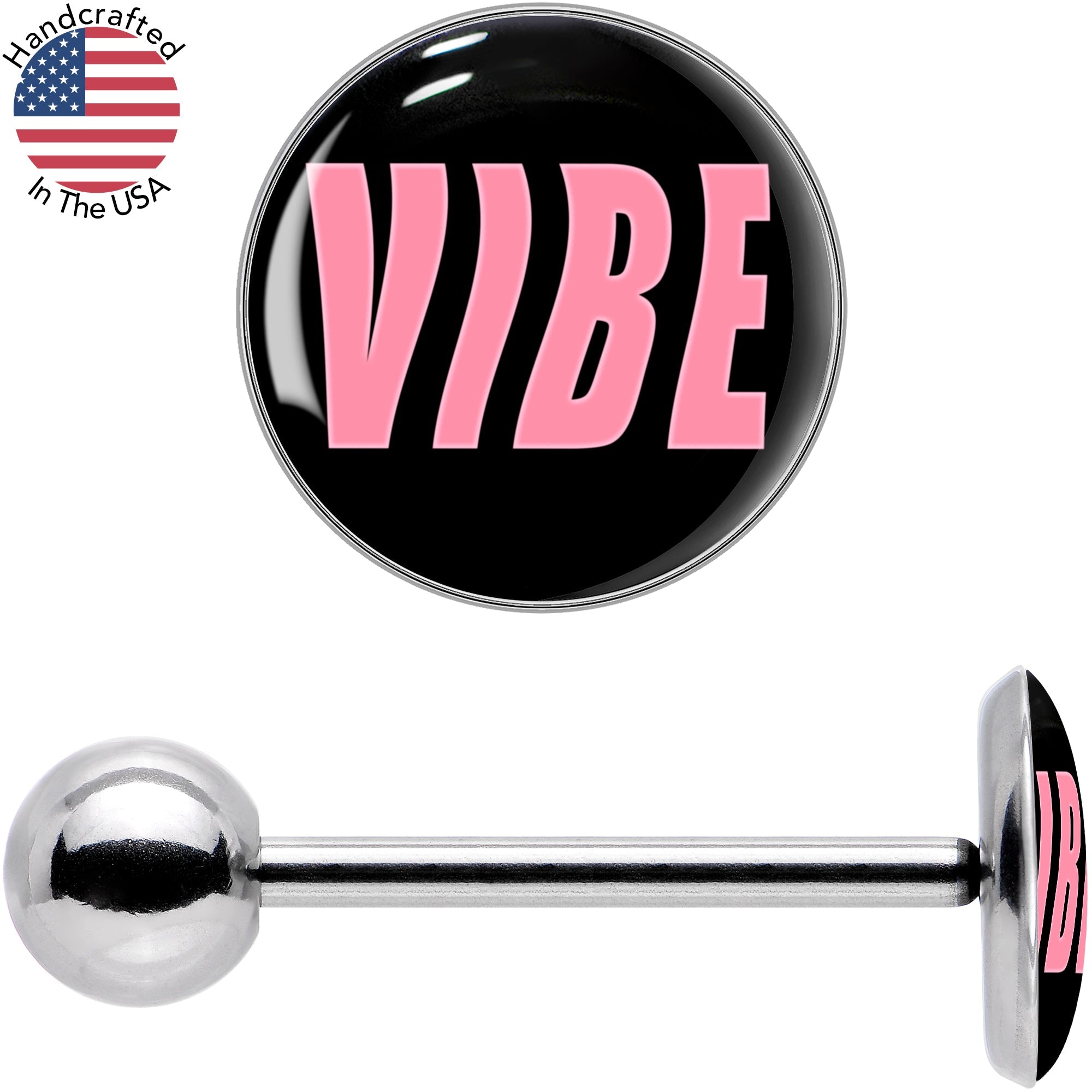BodyCandy Vibe Barbell Tongue Ring by Onyx O — size reference