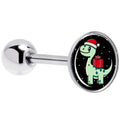 BodyCandy Christmas Holiday Dinosaur Barbell Tongue Ring by Onyx O — main product shot