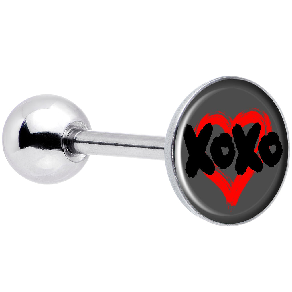 BodyCandy XOXO Heart Barbell Tongue Ring by Onyx O — main product shot