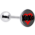 BodyCandy XOXO Heart Barbell Tongue Ring by Onyx O — main product shot