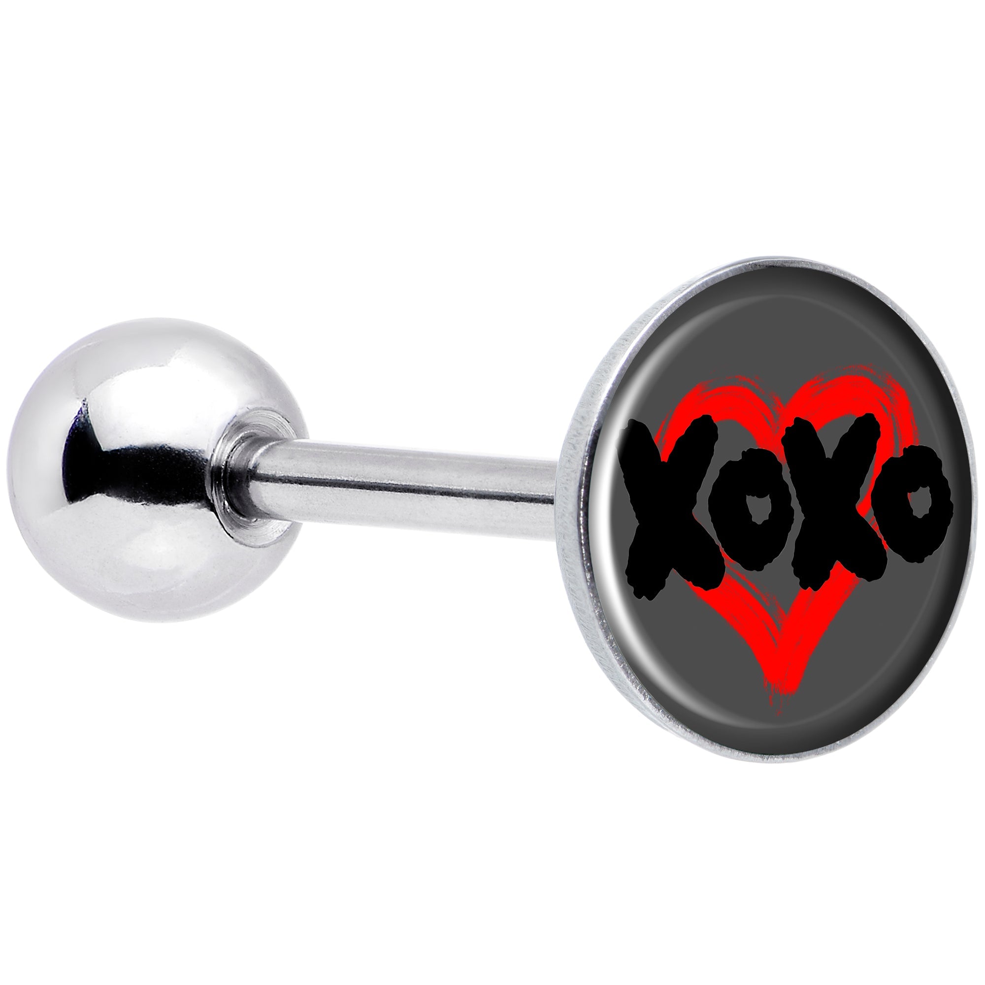BodyCandy XOXO Heart Barbell Tongue Ring by Onyx O — main product shot