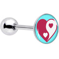BodyCandy Love Yin Yang Heart Barbell Tongue Ring by Onyx O — main product shot