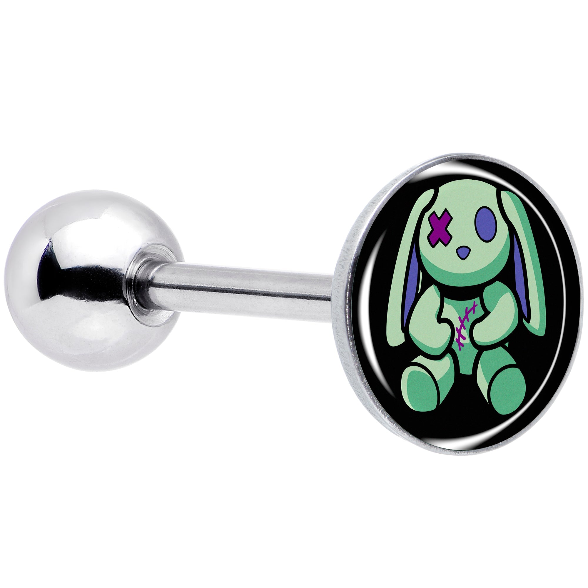 BodyCandy Zombie Bunny Barbell Tongue Ring by Onyx O — main product shot