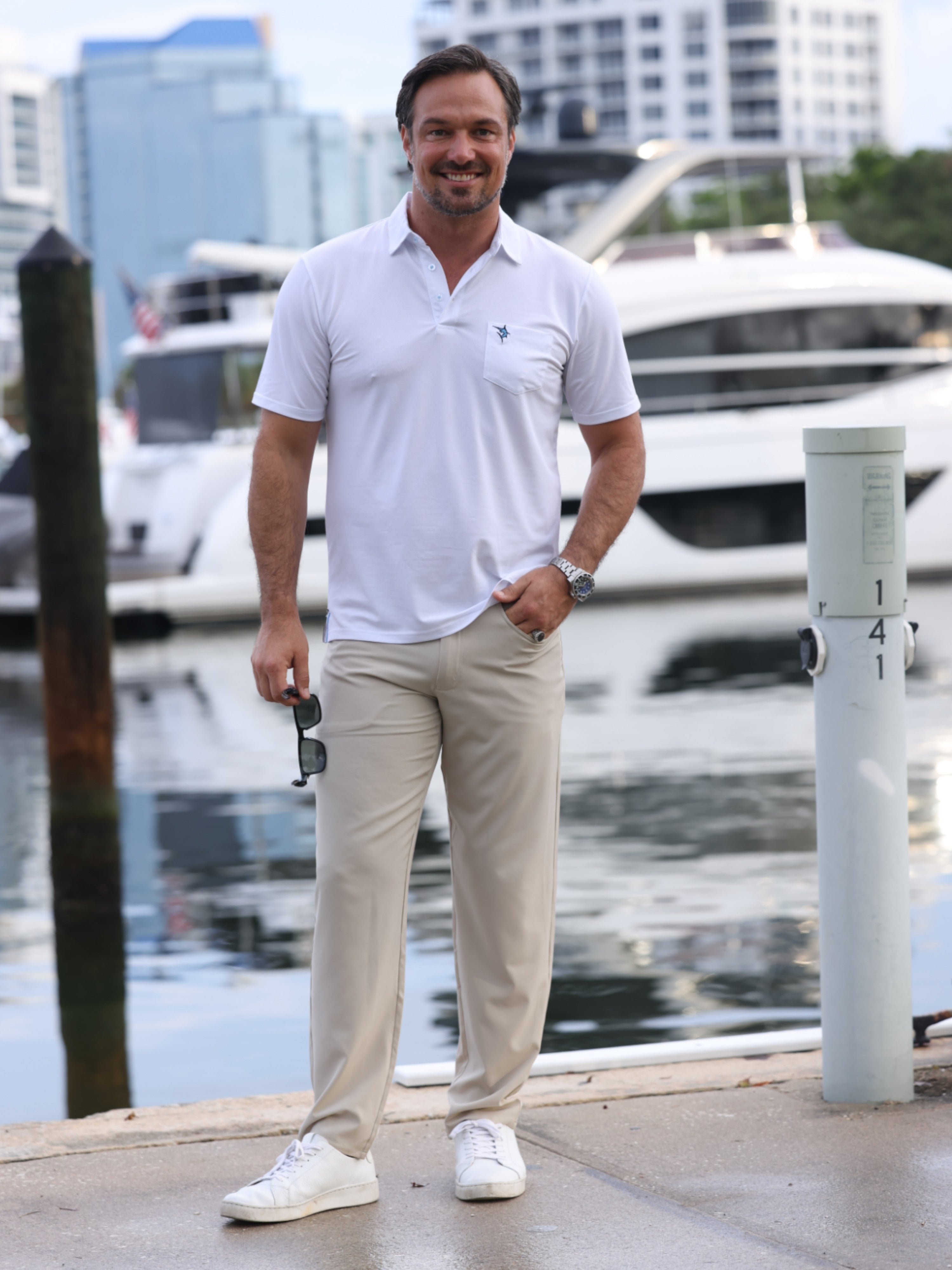 White Water Life Charleston Polo — back view