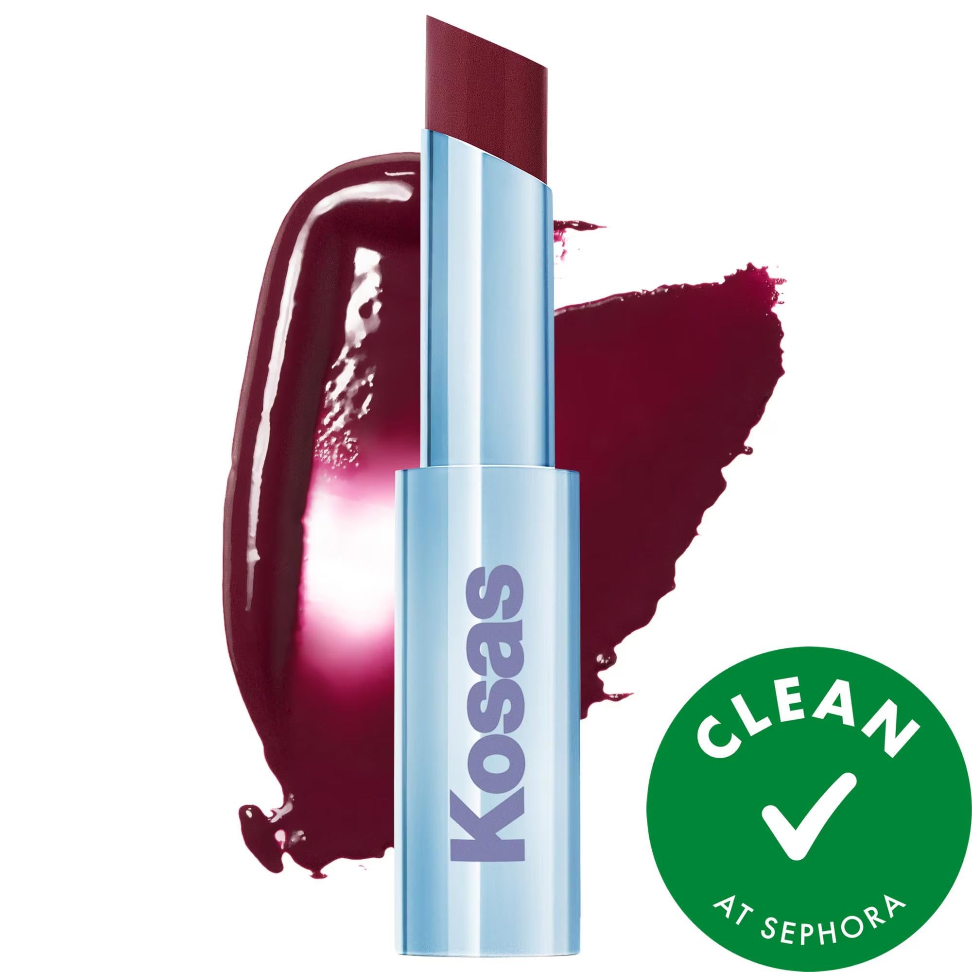 Wet Stick Moisturizing Lipstick: Vegan, Cruelty-Free, Sheer Color & Hydration with Ceramides, Squalane & Plumping Peptides