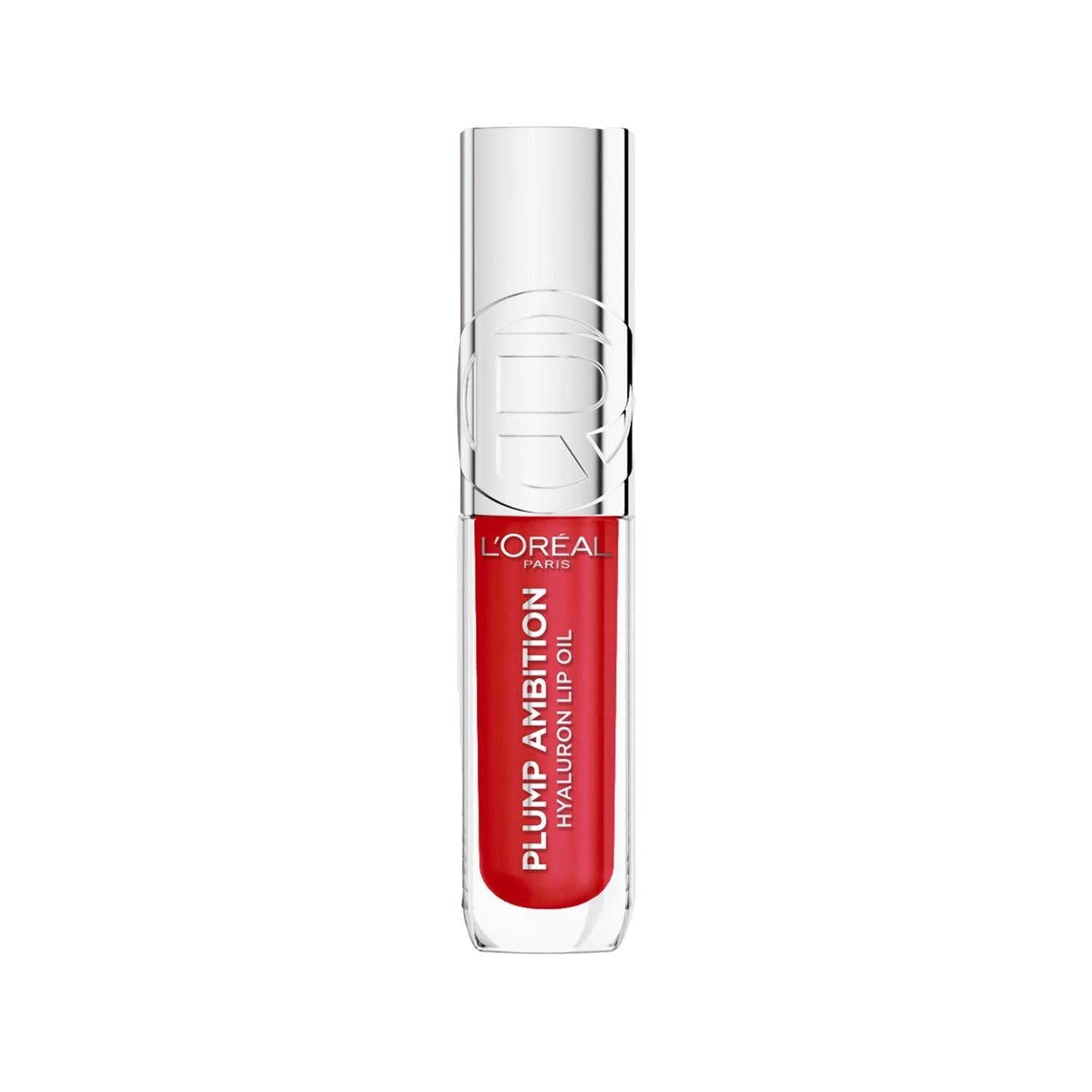 Loreal Paris Plump Ambition Hyaluron Lip Oil - Nourishing & Moisturizing Lip Care for Dry Lips, 380 Rouge In Lov