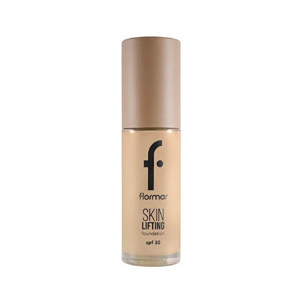 Flormar Skin Lifting Foundation - Natural Anti-Aging Makeup with SPF 30, Creamy Texture, 95% Natural Ingredients
