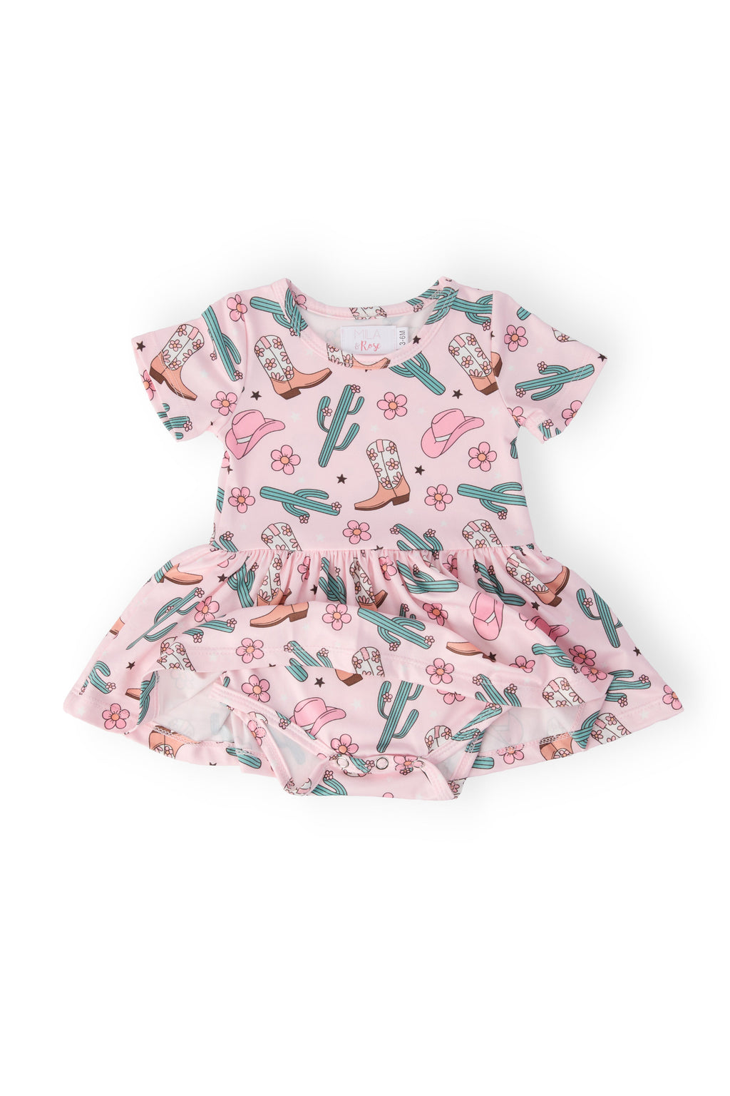 Mila & Rose ® Cactus Cowgirl S/S Twirl Bodysuit — detail close-up