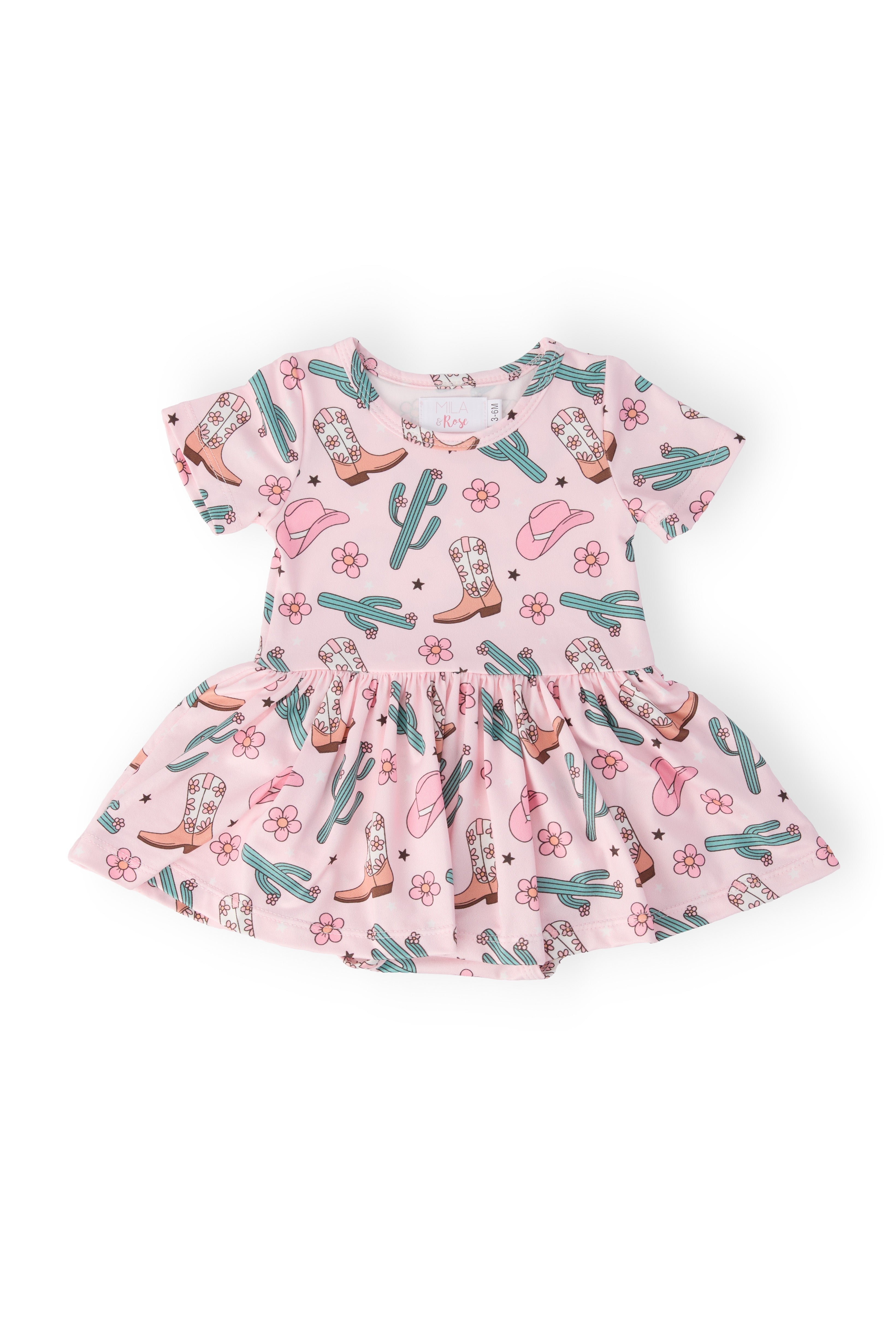 Mila & Rose ® Cactus Cowgirl S/S Twirl Bodysuit — main product shot