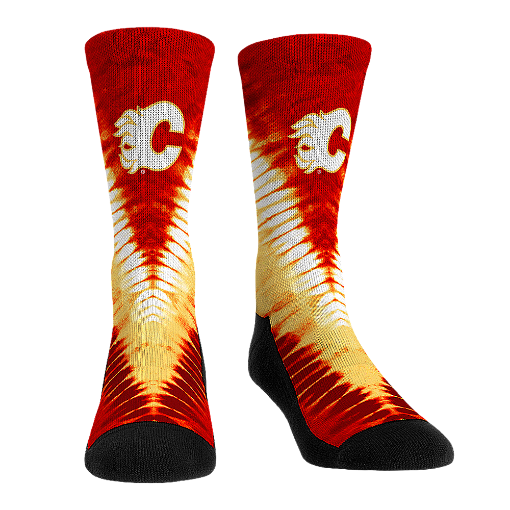 Rock 'Em Socks Rock 'Em Socks Calgary Flames - V Shape Tie Dye — main product shot