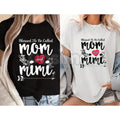 "Called Mom And Mimi's Blessing" Ladies T-Shirt – Casual Pattern Mother's Day Tee, Premium 100% Cotton Grandmother Gift Top, Soft Lived-In Heavyweight Floral Family Shirt, Made in USA