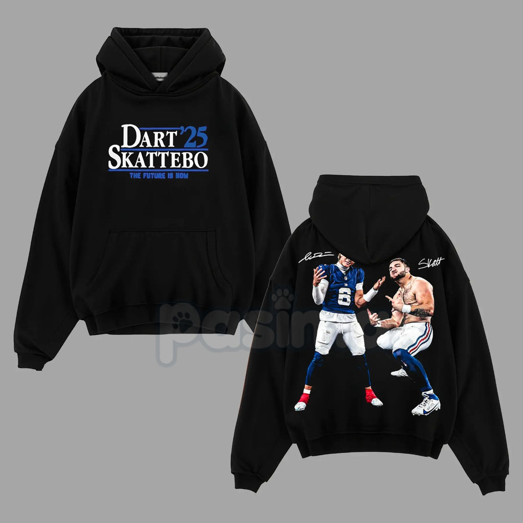 Pasimax Cam Skattebo & Jaxson Dart Giants Nation Outfit V2 Cotton Hoodie – College Football Fan Pullover, Unisex Game Day App