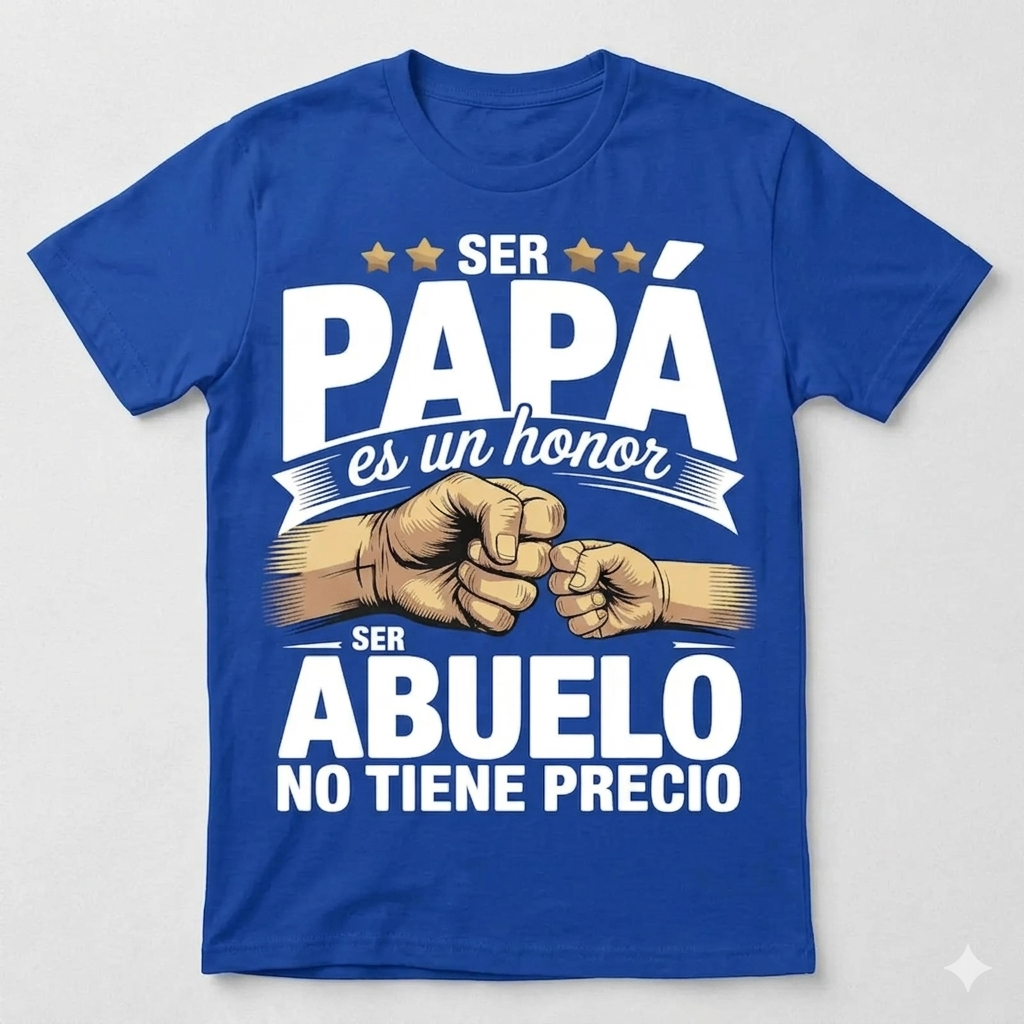 Camiseta de Hombre Ser Papa Es Un Honor Ser Abuelo – Regalo de Día del Padre Retro Grandpa Graphic Tee