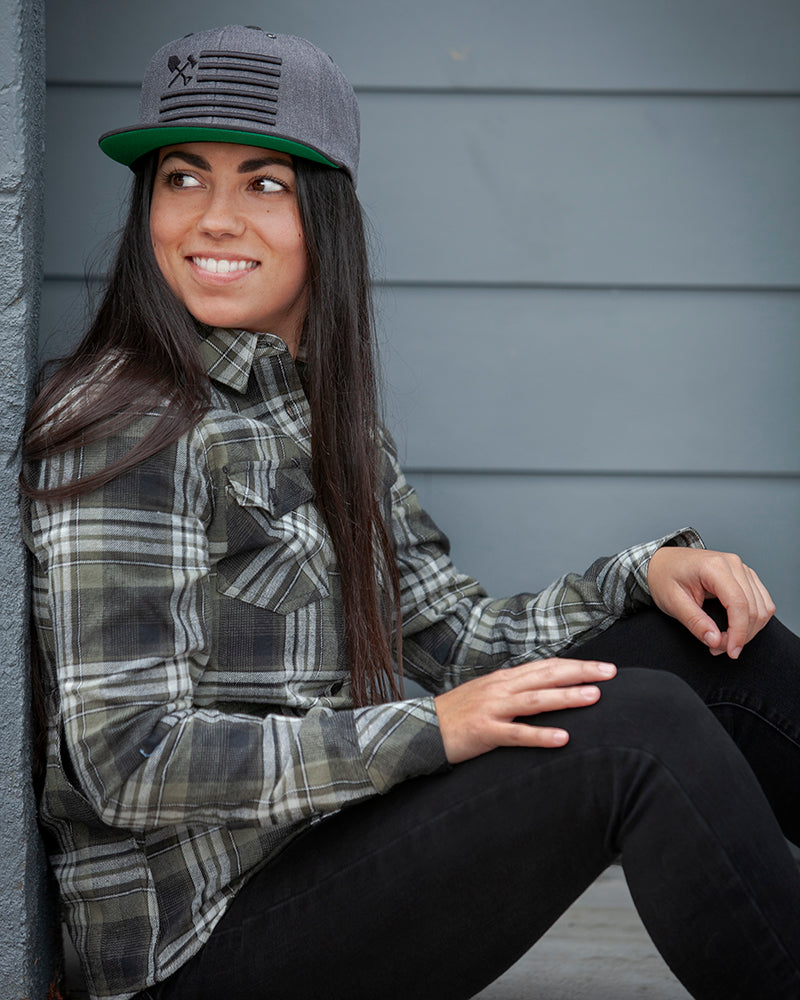 Off The Grid Surplus Campbell Women's Flannel — back view