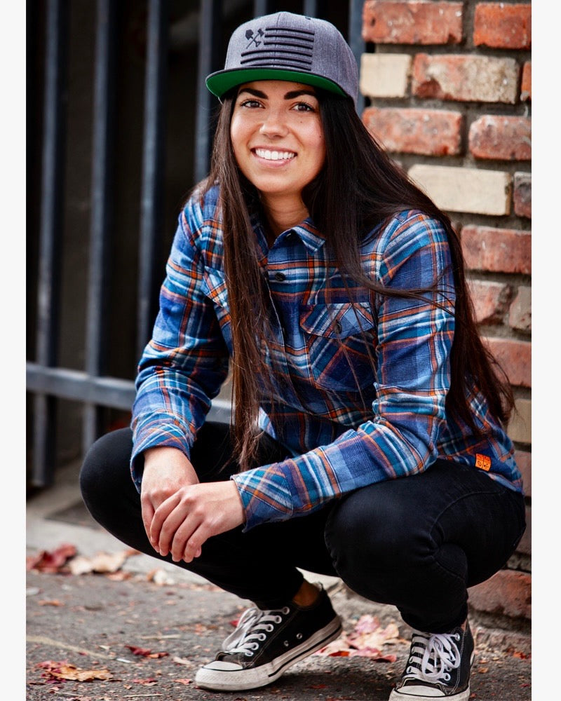 Off The Grid Surplus Campbell Women's Flannel — fabric or material detail