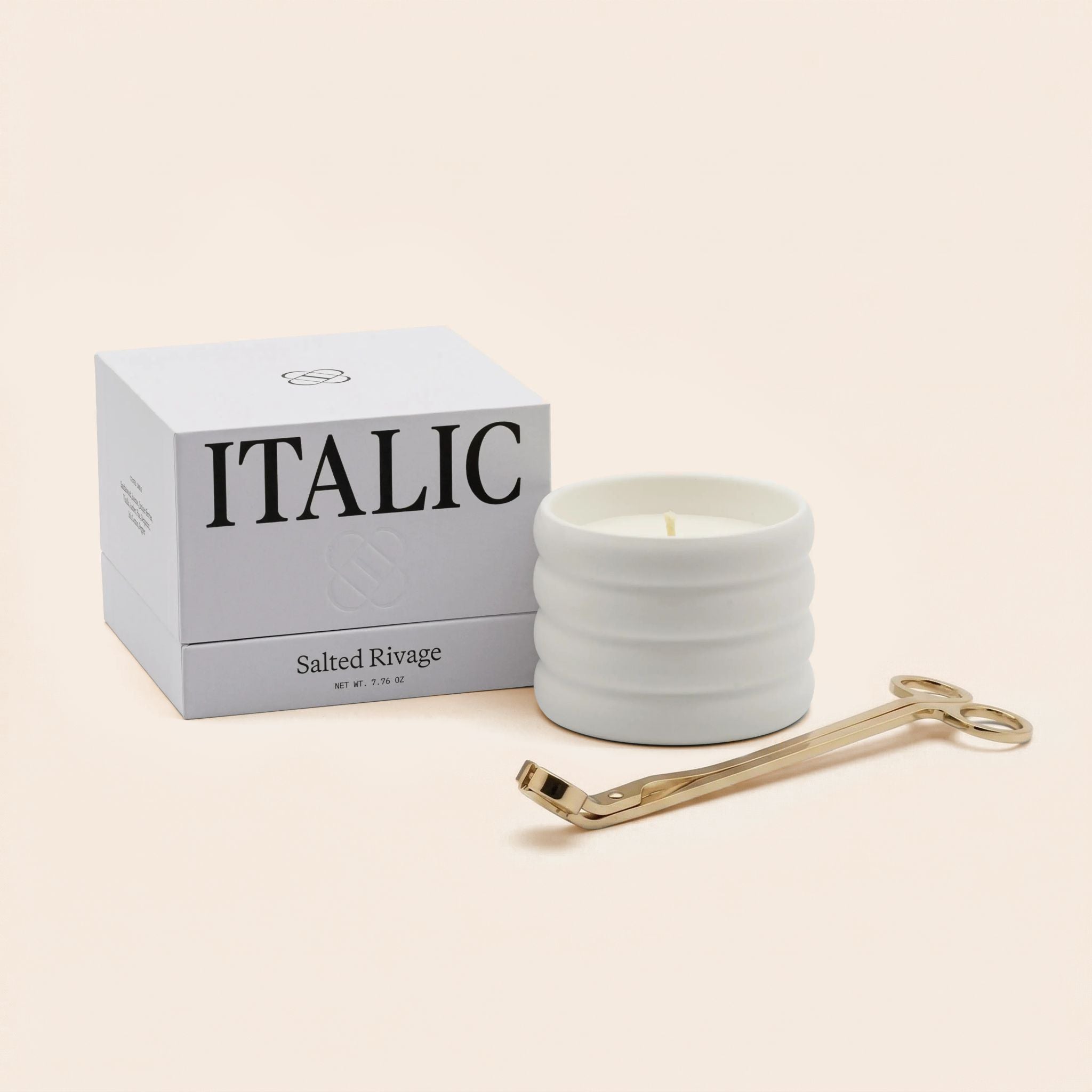 Italic Ceramic Candle & Wick Trimmer Set — detail shot 12