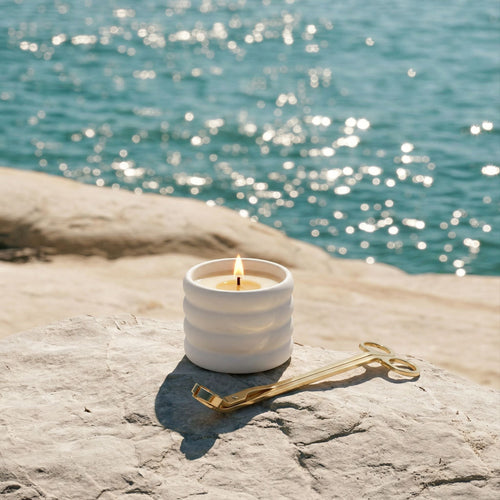Italic Ceramic Candle & Wick Trimmer Set — product shot main