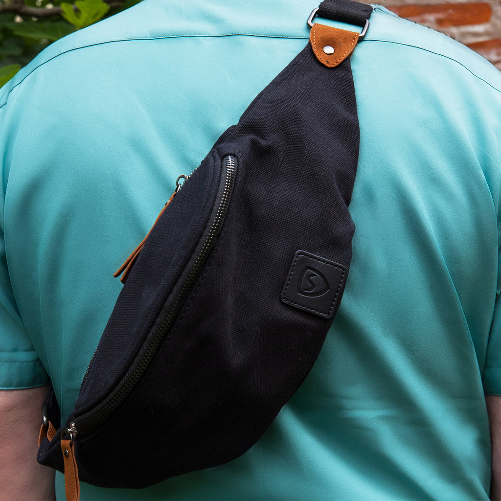 SYB Cross Body Fanny Pack - Canvas Traveler – Shield Your Body, view 5
